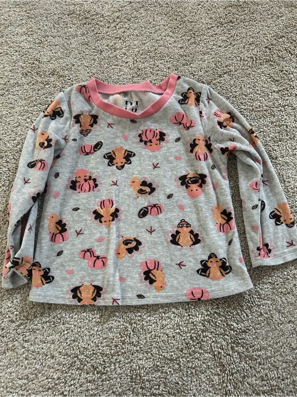 PJ Essentials 4T Turkey PJ Top